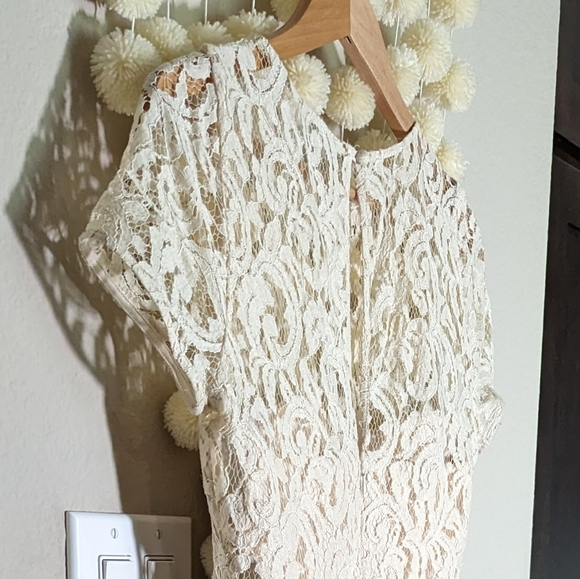 J.Crew Cocktail Dress in Cream lace over sleeveless bodice - Picture 6 of 9